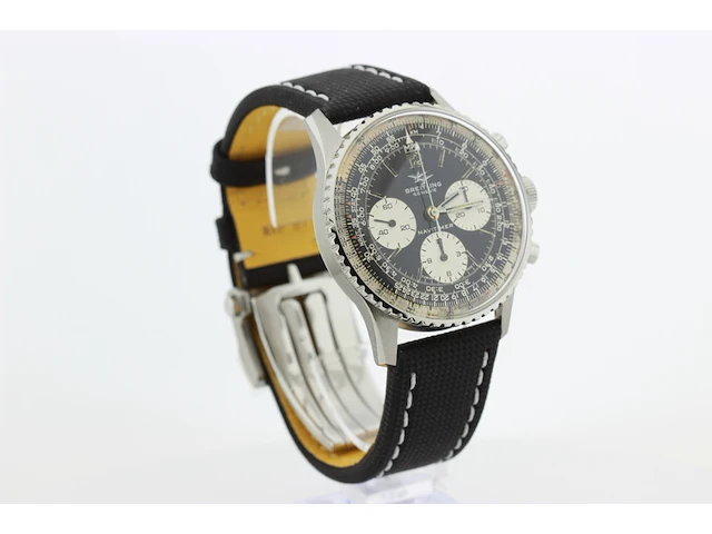 Heren chronograaf polshorloge breitling, navytimer, zwarte wijzerplaat, bouwjaar 60 er jaren - afbeelding 9 van  16