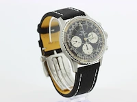 Heren chronograaf polshorloge breitling, navytimer, zwarte wijzerplaat, bouwjaar 60 er jaren - afbeelding 9 van  16