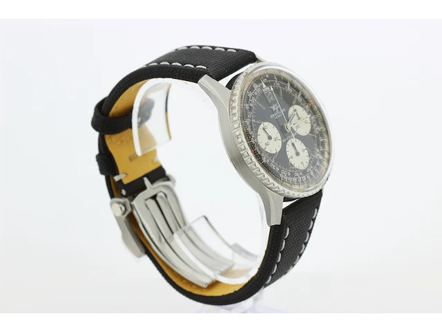 Heren chronograaf polshorloge breitling, navytimer, zwarte wijzerplaat, bouwjaar 60 er jaren - afbeelding 10 van  16