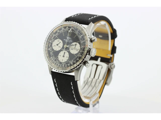Heren chronograaf polshorloge breitling, navytimer, zwarte wijzerplaat, bouwjaar 60 er jaren - afbeelding 11 van  16