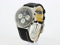 Heren chronograaf polshorloge breitling, navytimer, zwarte wijzerplaat, bouwjaar 60 er jaren - afbeelding 11 van  16