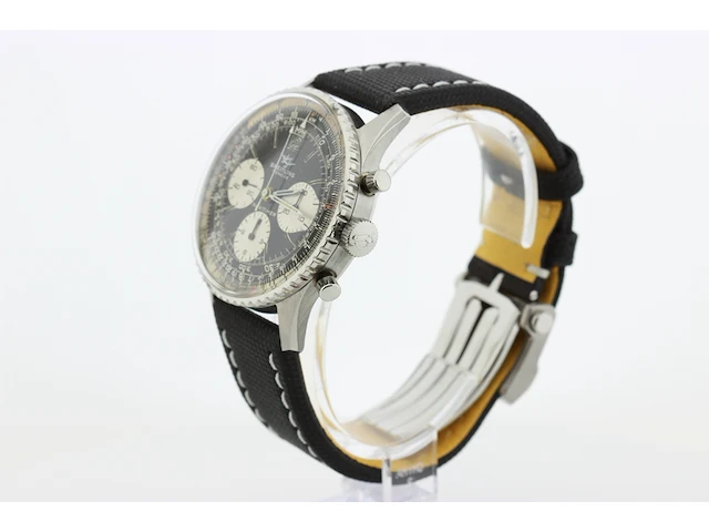 Heren chronograaf polshorloge breitling, navytimer, zwarte wijzerplaat, bouwjaar 60 er jaren - afbeelding 12 van  16