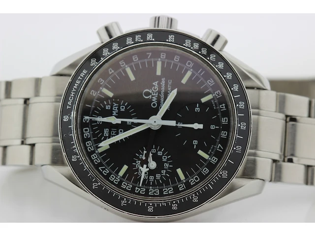 Heren chronograaf polshorloge omega, speedmaster, zwarte wijzerplaat, bouwjaar ca 2000 - afbeelding 15 van  16