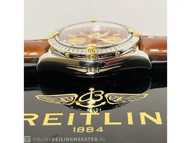 Heren horloge - breitling chronomat 18 kt goud - afbeelding 1 van  9