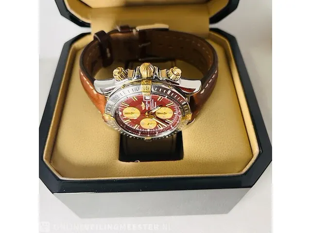 Heren horloge - breitling chronomat 18 kt goud - afbeelding 3 van  9