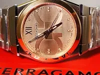 Heren horloge - ferragamo vega met 16 diamanten van €1500,00 - afbeelding 4 van  10