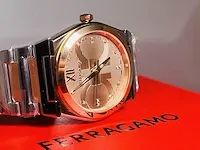 Heren horloge - ferragamo vega met 16 diamanten van €1500,00 - afbeelding 5 van  10