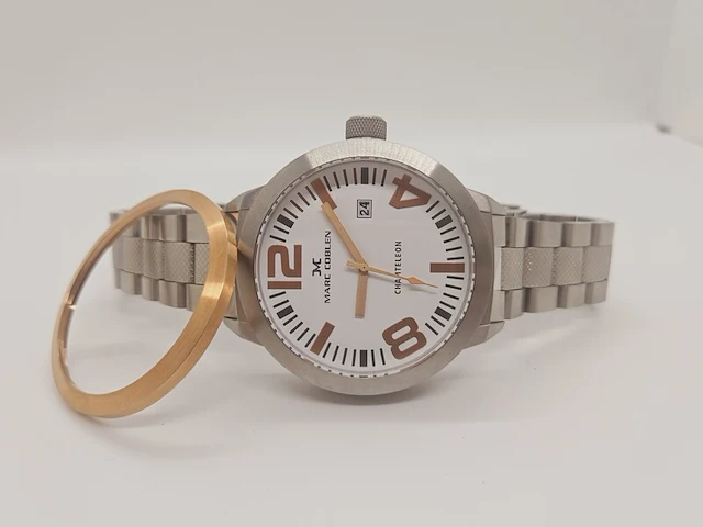 Heren horloge - marc coblen inclusief extra lunette - afbeelding 1 van  8