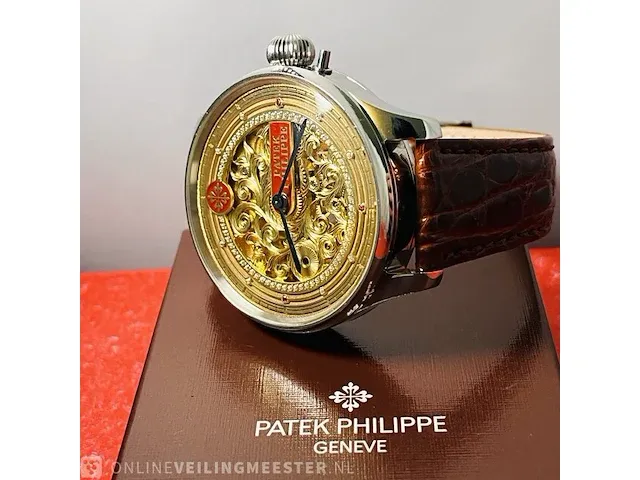 Heren horloge - patek philippe antieke polshorloge geserviced, bouwjaar 1907 - afbeelding 3 van  10