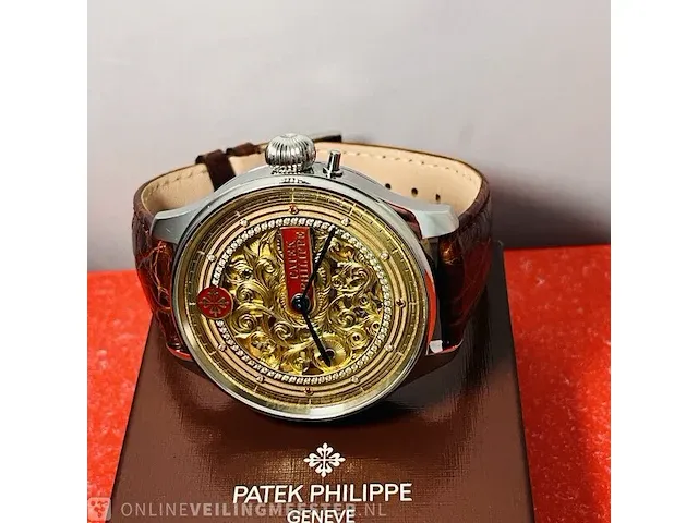 Heren horloge - patek philippe antieke polshorloge geserviced, bouwjaar 1907 - afbeelding 9 van  10