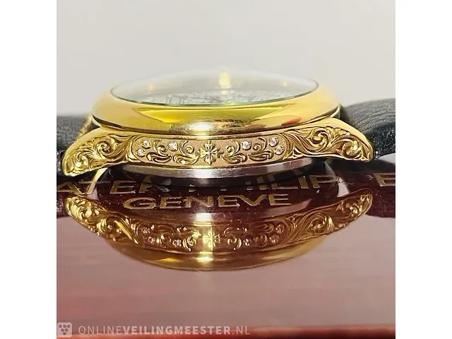 Heren horloge - patek philippe antieke uurwerk geserviced, bouwjaar 1905 - afbeelding 2 van  9