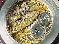 Heren horloge - patek philippe antieke uurwerk geserviced, bouwjaar 1905 - afbeelding 3 van  9