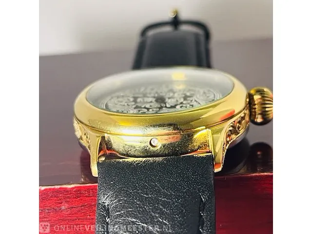 Heren horloge - patek philippe antieke uurwerk geserviced, bouwjaar 1905 - afbeelding 4 van  9
