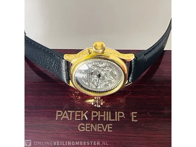 Heren horloge - patek philippe antieke uurwerk geserviced, bouwjaar 1905 - afbeelding 6 van  9