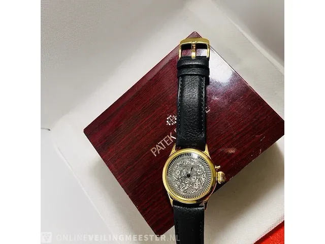 Heren horloge - patek philippe antieke uurwerk geserviced, bouwjaar 1905 - afbeelding 7 van  9