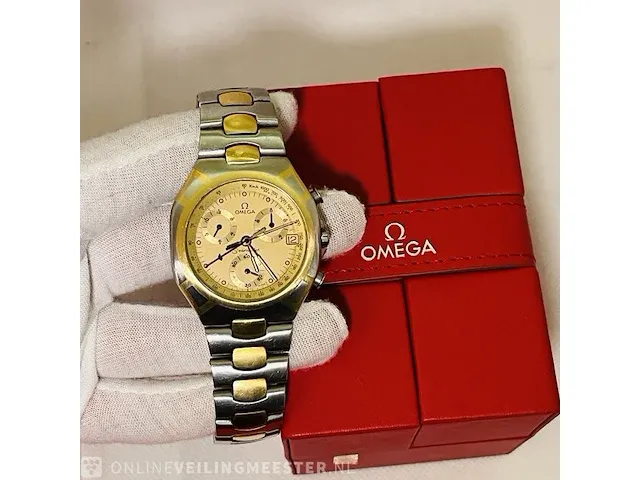 Heren horloge - zeldzame omega seamaster chronograaf 18kt goud - afbeelding 3 van  11