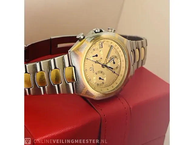 Heren horloge - zeldzame omega seamaster chronograaf 18kt goud - afbeelding 4 van  11