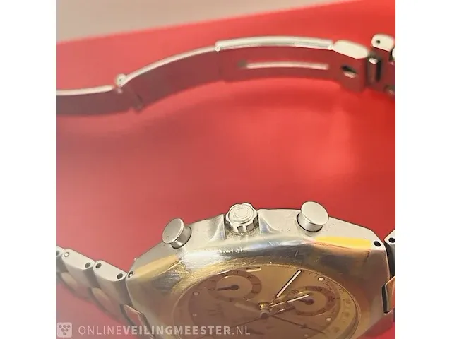 Heren horloge - zeldzame omega seamaster chronograaf 18kt goud - afbeelding 8 van  11
