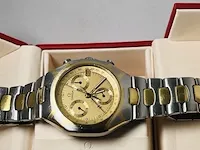 Heren horloge - zeldzame omega seamaster chronograaf 18kt goud - afbeelding 9 van  11