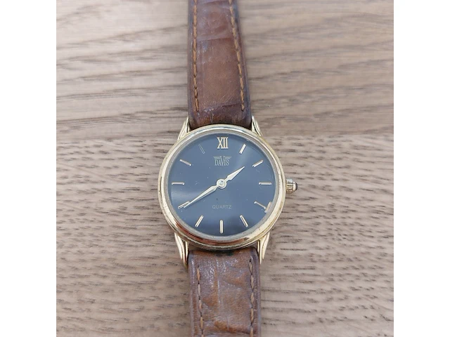 Heren horloge davis, 6681, bruin/goudkleurig - afbeelding 2 van  4