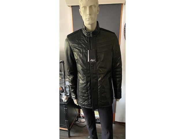 Heren jas lams leder maat 52 - afbeelding 1 van  5