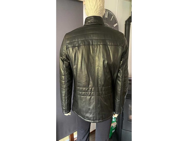 Heren jas lams leder maat 52 - afbeelding 3 van  5