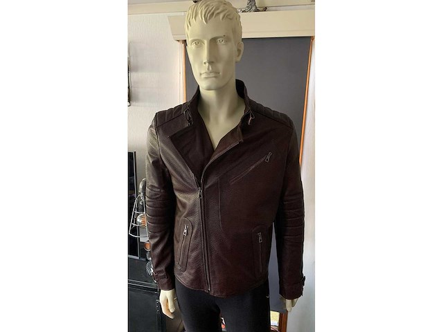 Heren jas lams leder maat s - afbeelding 3 van  10