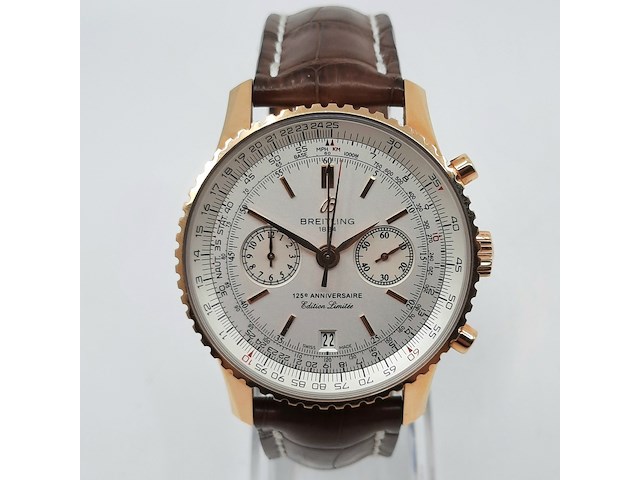 Heren polshorloge, breitling, navitimer, 125th anniversary limited edition 113/125 r26322 - afbeelding 12 van  25