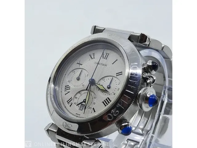 Heren polshorloge cartier, pasha de cartier chronograph - afbeelding 1 van  23