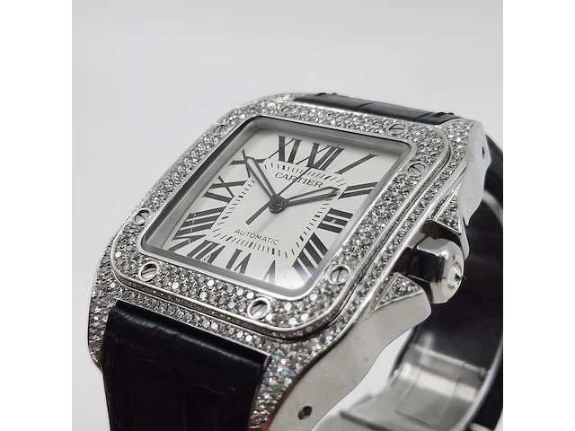 Heren polshorloge, cartier, santos 100 2656 - afbeelding 2 van  27