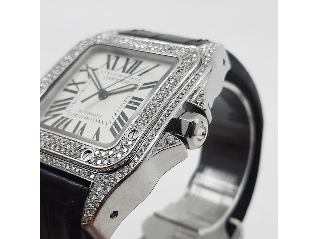 Heren polshorloge, cartier, santos 100 2656 - afbeelding 3 van  27