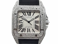Heren polshorloge, cartier, santos 100 2656 - afbeelding 1 van  27