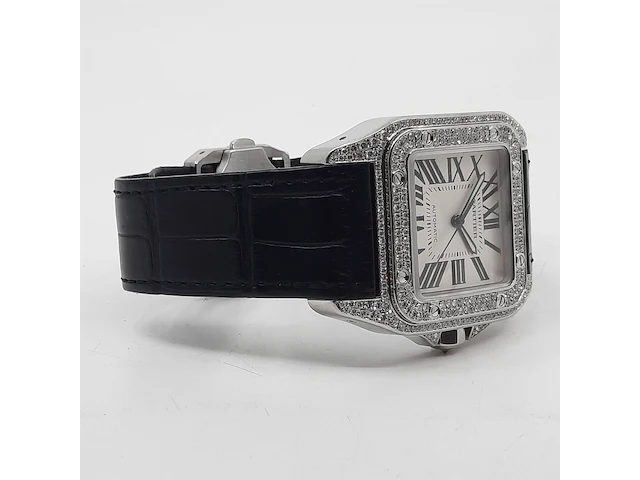 Heren polshorloge, cartier, santos 100 2656 - afbeelding 16 van  27