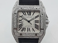 Heren polshorloge, cartier, santos 100 2656 - afbeelding 12 van  27