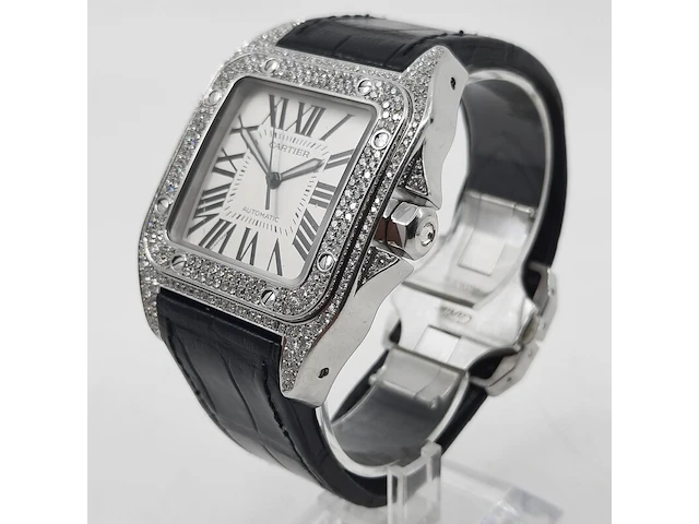 Heren polshorloge, cartier, santos 100 2656 - afbeelding 21 van  27