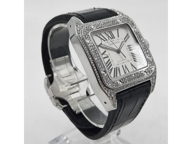 Heren polshorloge, cartier, santos 100 2656 - afbeelding 27 van  27