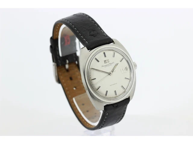Heren polshorloge iwc, vintage model, grijze wijzerplaat, bouwjaar 60er jaren - afbeelding 2 van  9