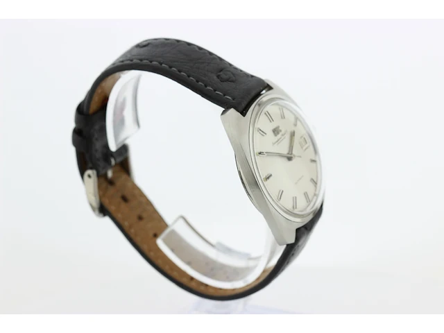 Heren polshorloge iwc, vintage model, grijze wijzerplaat, bouwjaar 60er jaren - afbeelding 3 van  9
