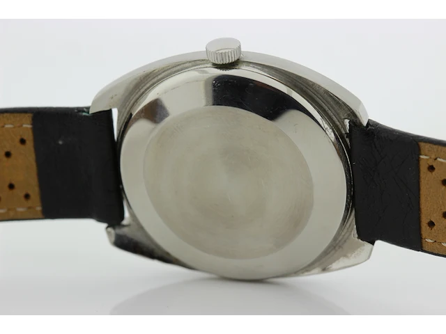 Heren polshorloge iwc, vintage model, grijze wijzerplaat, bouwjaar 60er jaren - afbeelding 6 van  9