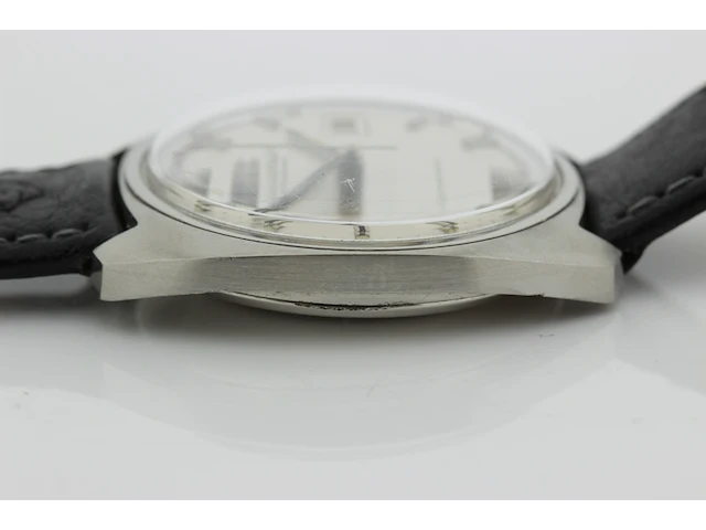 Heren polshorloge iwc, vintage model, grijze wijzerplaat, bouwjaar 60er jaren - afbeelding 8 van  9
