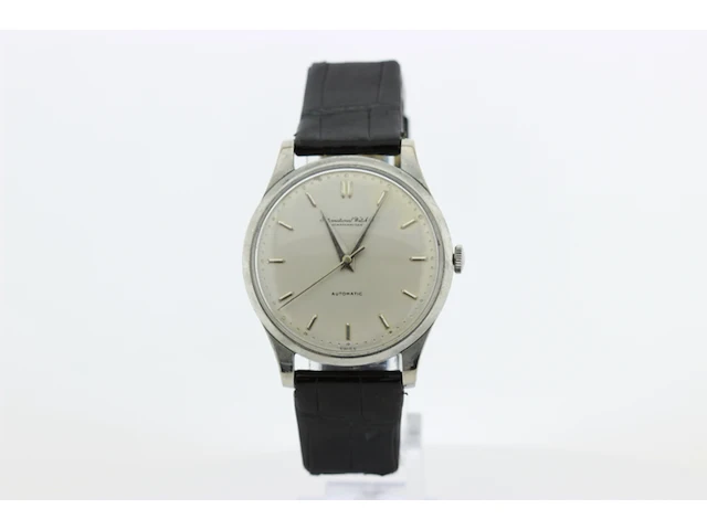 Heren polshorloge iwc, vintage model, grijze wijzerplaat, bouwjaar 60er jaren - afbeelding 1 van  4