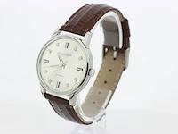 Heren polshorloge iwc, vintage model, grijze wijzerplaat, bouwjaar 60er jaren - afbeelding 4 van  8