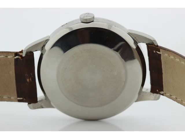 Heren polshorloge iwc, vintage model, grijze wijzerplaat, bouwjaar 60er jaren - afbeelding 8 van  8