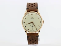 Heren polshorloge omega, vintage model, creme wijzerplaat, bouwjaar 40 er jaren - afbeelding 1 van  8