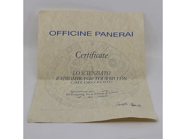 Heren polshorloge panerai, radiomir 1940 tourbillon gmt op6961 - afbeelding 16 van  26