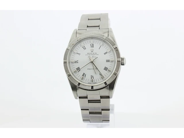 Heren polshorloge rolex, oyster perpetual air-king precision, witte wijzerplaat, bouwjaar 2001 - afbeelding 1 van  9
