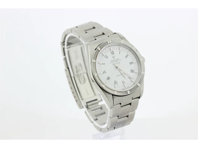Heren polshorloge rolex, oyster perpetual air-king precision, witte wijzerplaat, bouwjaar 2001 - afbeelding 2 van  9
