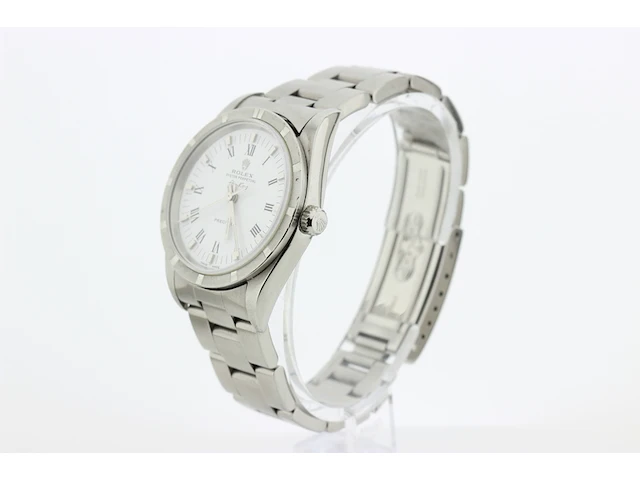 Heren polshorloge rolex, oyster perpetual air-king precision, witte wijzerplaat, bouwjaar 2001 - afbeelding 4 van  9