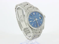 Heren polshorloge rolex, oyster perpetual date, blauwe wijzerplaat, bouwjaar 1970 - afbeelding 2 van  9
