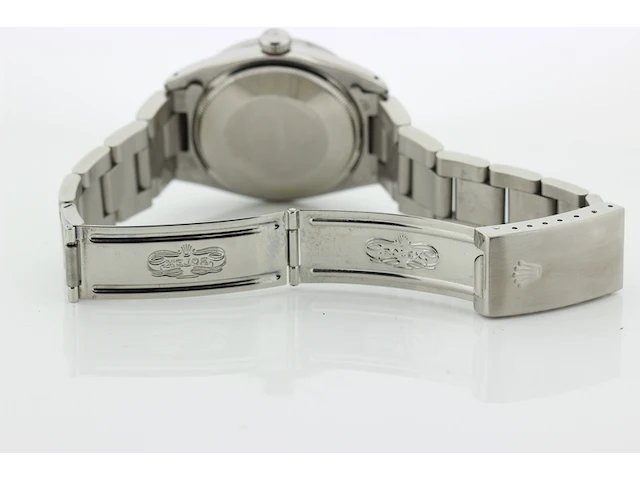 Heren polshorloge rolex, oyster perpetual date, blauwe wijzerplaat, bouwjaar 1970 - afbeelding 7 van  9